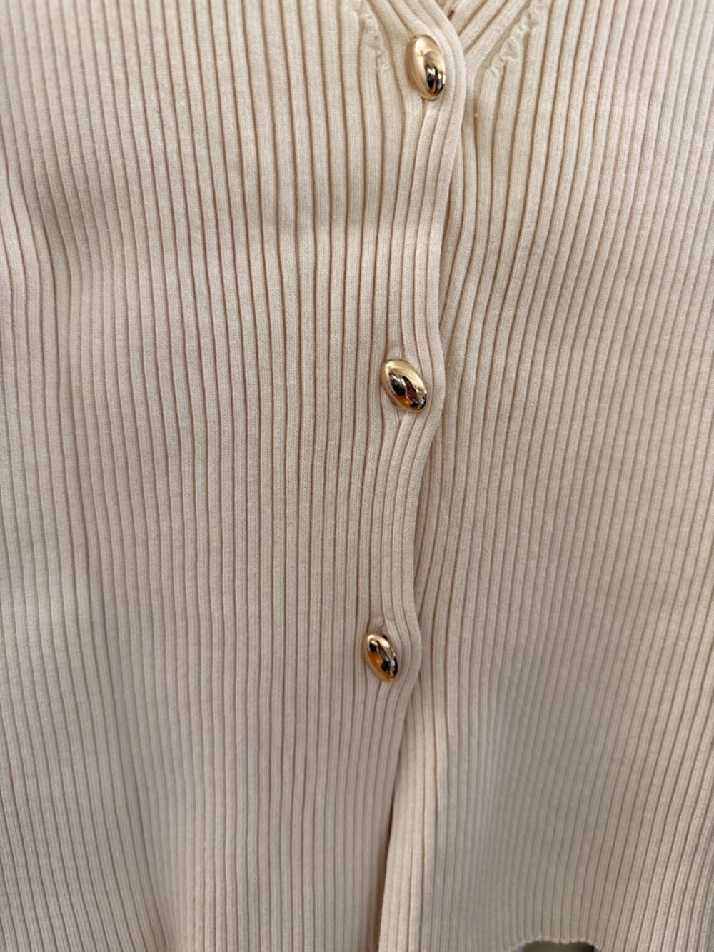 H&M Ribbed Tank Top — Cream Beige - Picture 5 of 7
